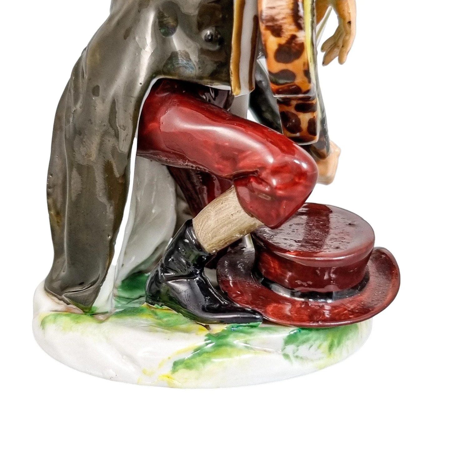 German porcelain Ernst Bohne Söhne figurine Hunchback musician