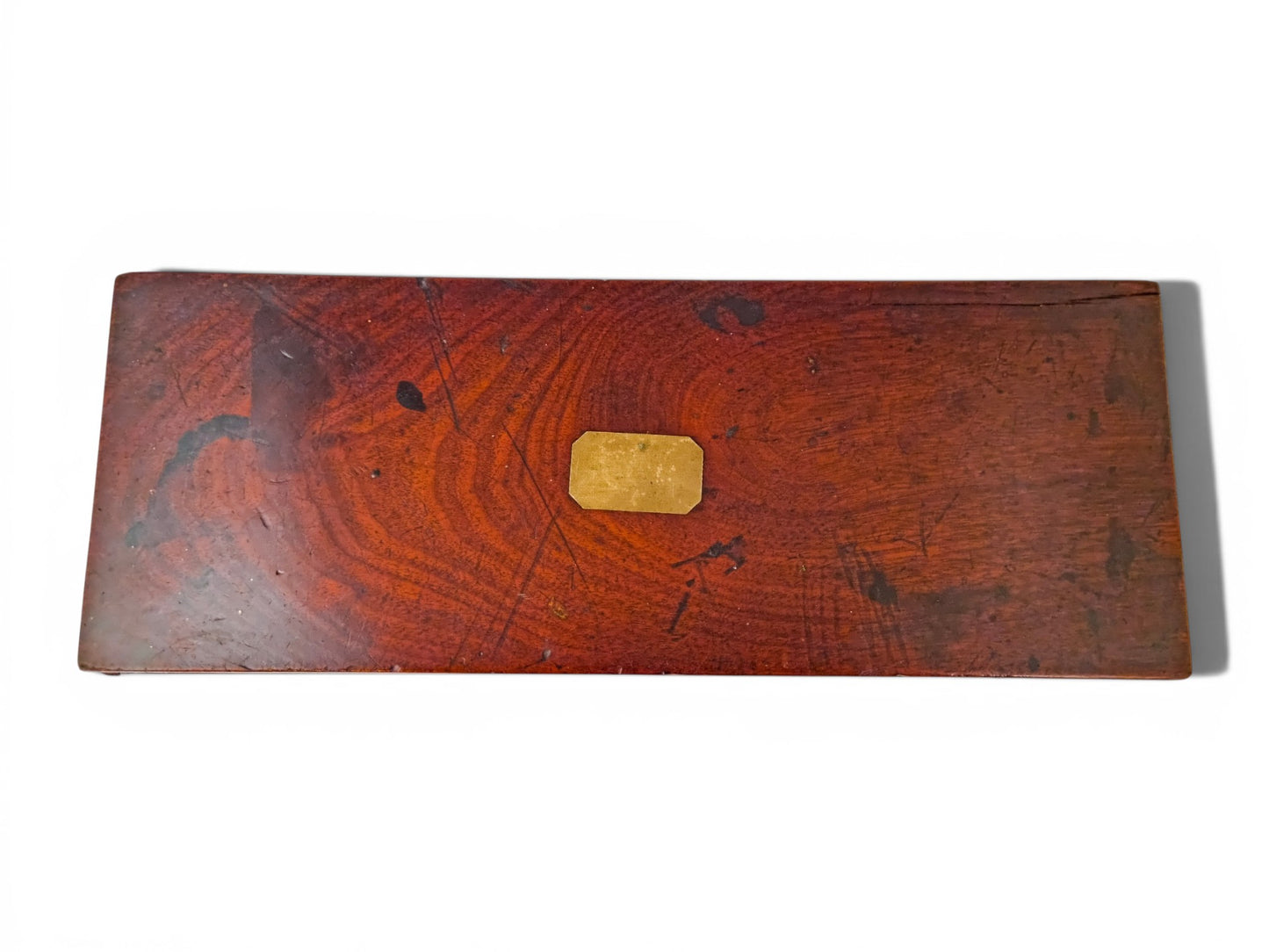Victorian mahogany presentation case, brass cartouche