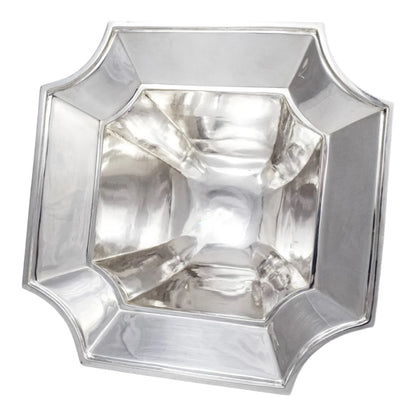 Art Deco sterling silver flared octagonal pedestal vase / small wine cooler / ice bucket