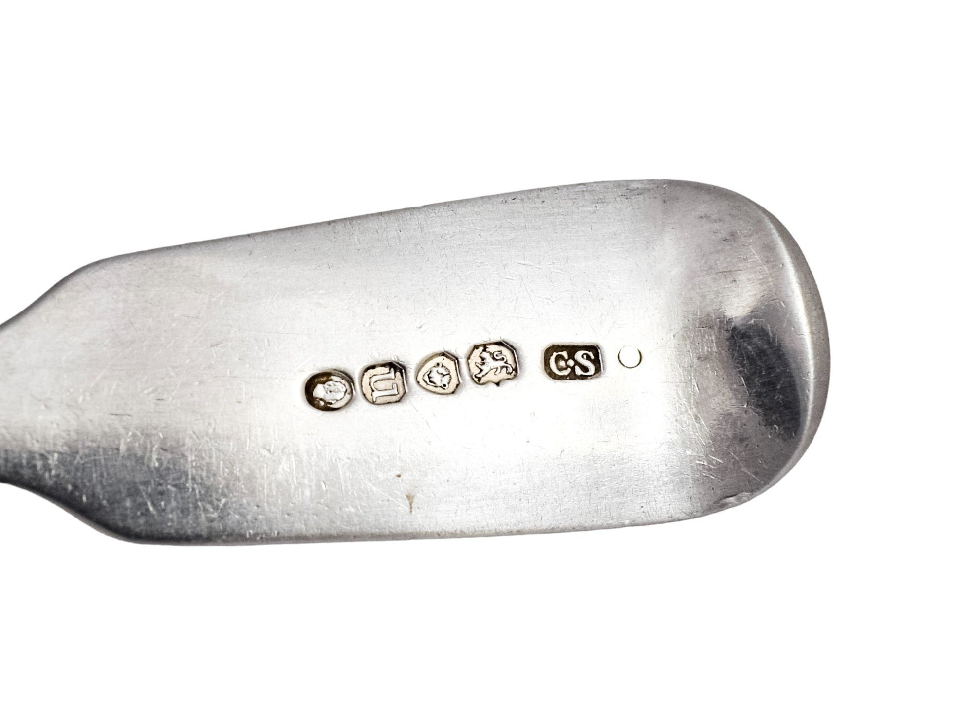 William IV sterling silver large Fiddle serving spoon, Charles Shipway 1835