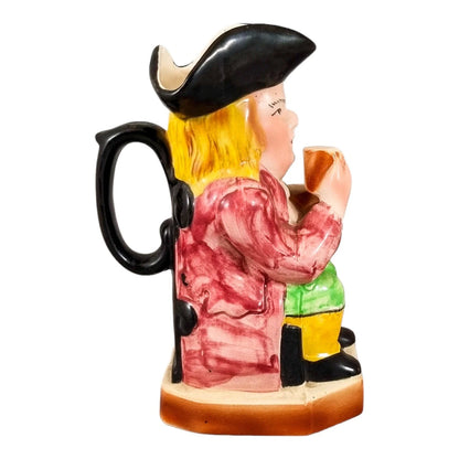 Avon Ware novelty milk pitcher Toby character jug of a seated Georgian man