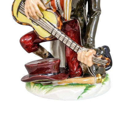 German porcelain Ernst Bohne Söhne figurine Hunchback musician