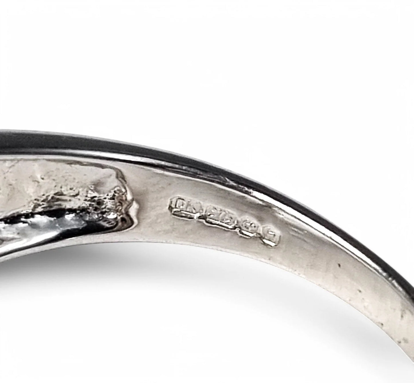 2ct multicolour sapphire 9ct white gold cluster ring, six-colour floral design, N 1/2