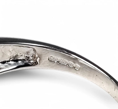 2ct multicolour sapphire 9ct white gold cluster ring, six-colour floral design, N 1/2