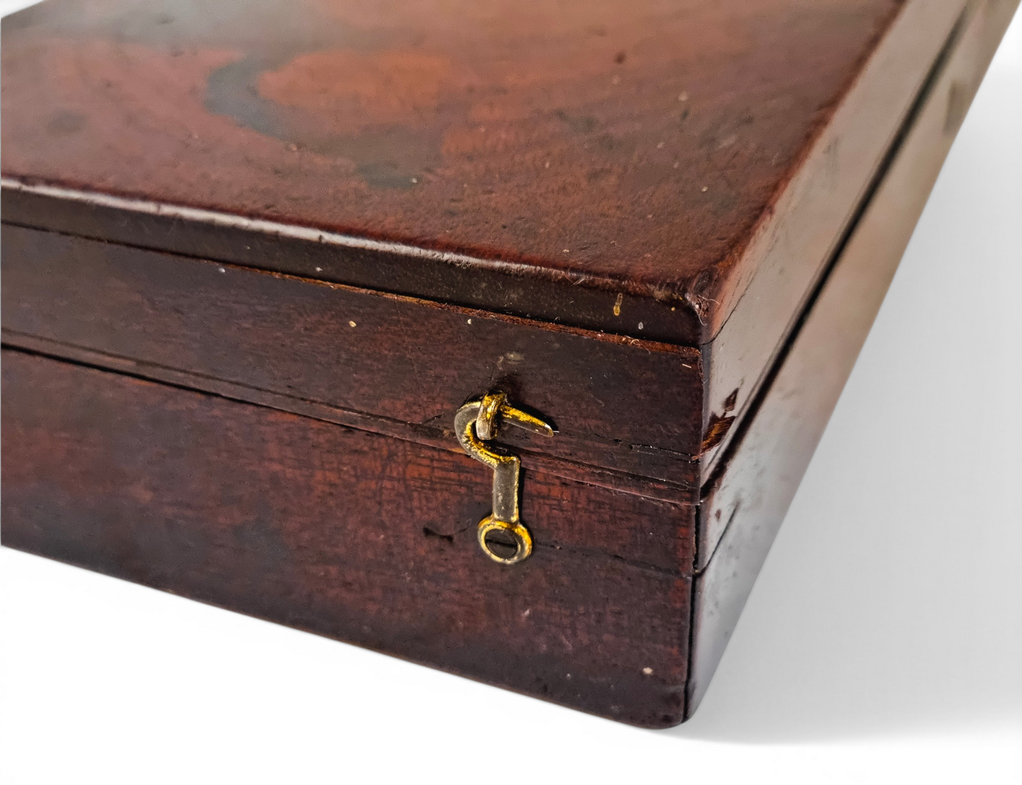 Victorian mahogany presentation case, brass cartouche