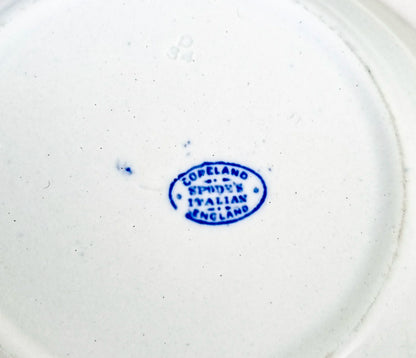 1930’s Copeland Spode porcelain blue “Italian” serving salad bowl