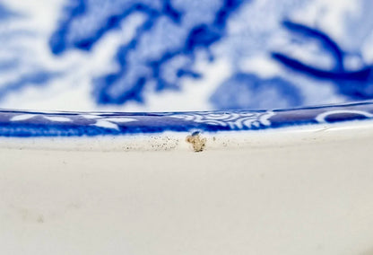 1930’s Copeland Spode porcelain blue “Italian” serving salad bowl