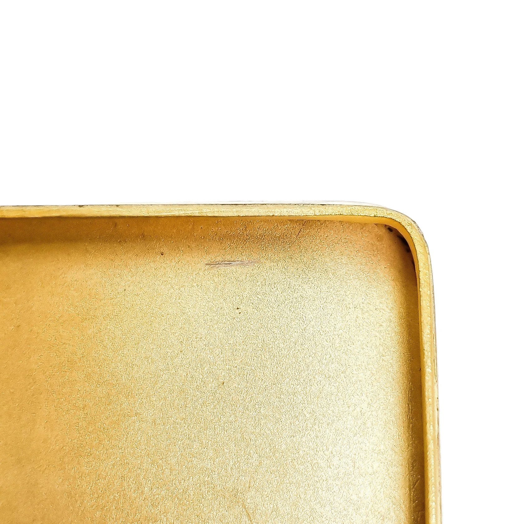19th century parcel gilt vermeil silver snuff box in Arabesque style