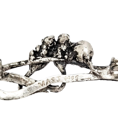 Vintage MASJ three mice on wheat stalk novelty bar brooch