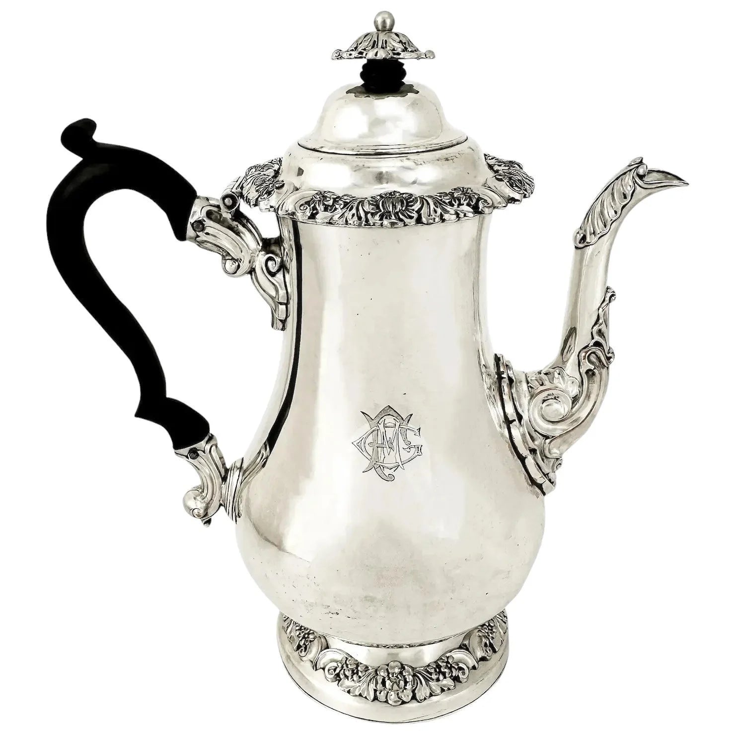 1770's George III Old Sheffield plate large pear-shaped coffeepot