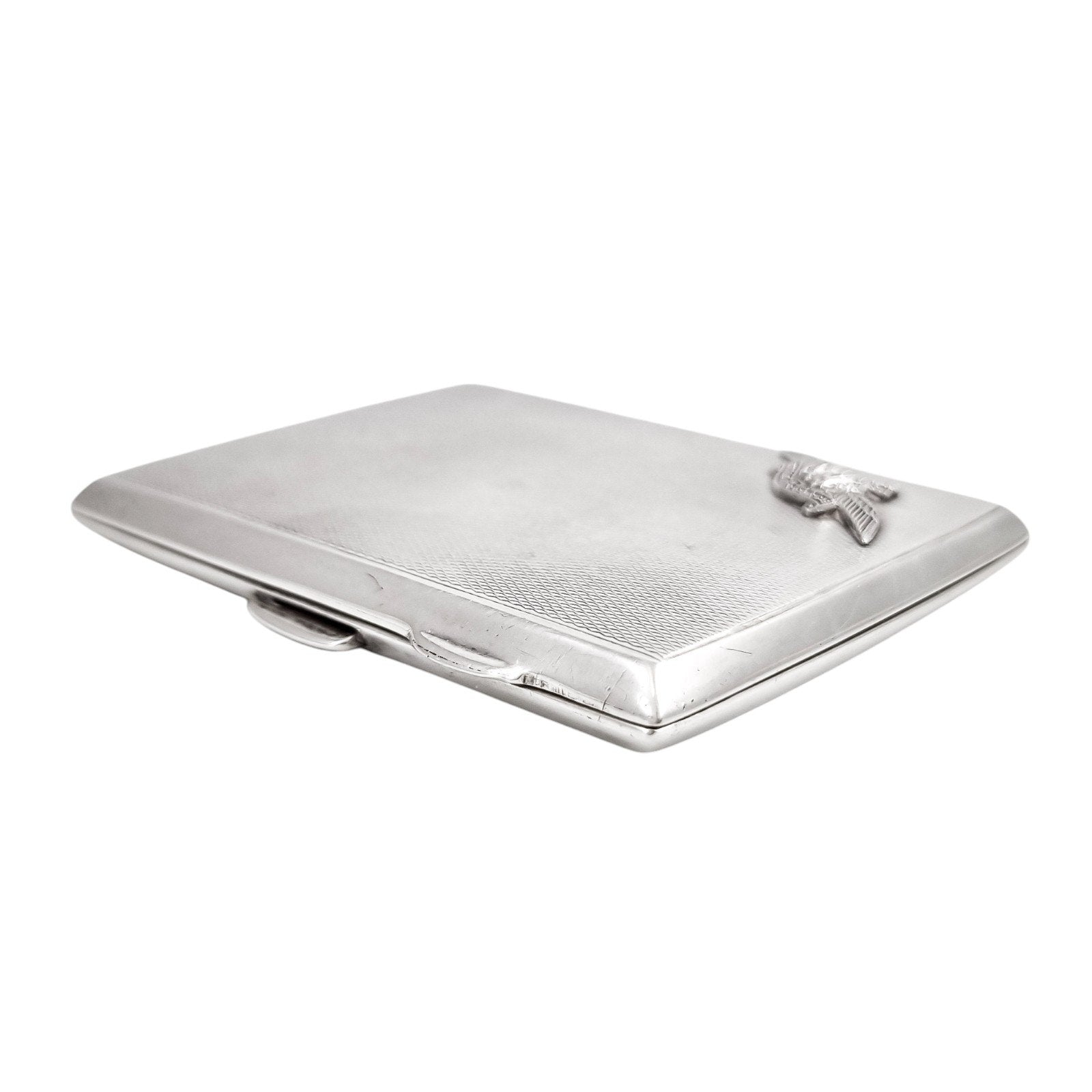 1930's Royal Air Force (RAF) gilt sterling silver engine-turned cigarette or card case