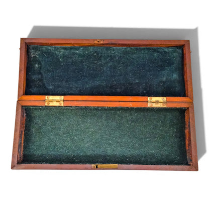 Victorian mahogany presentation case, brass cartouche