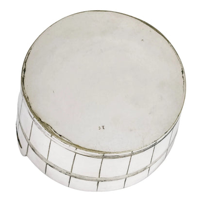 Victorian silver plated novelty dome lidded butter dish/ cheese strainer with cow finial