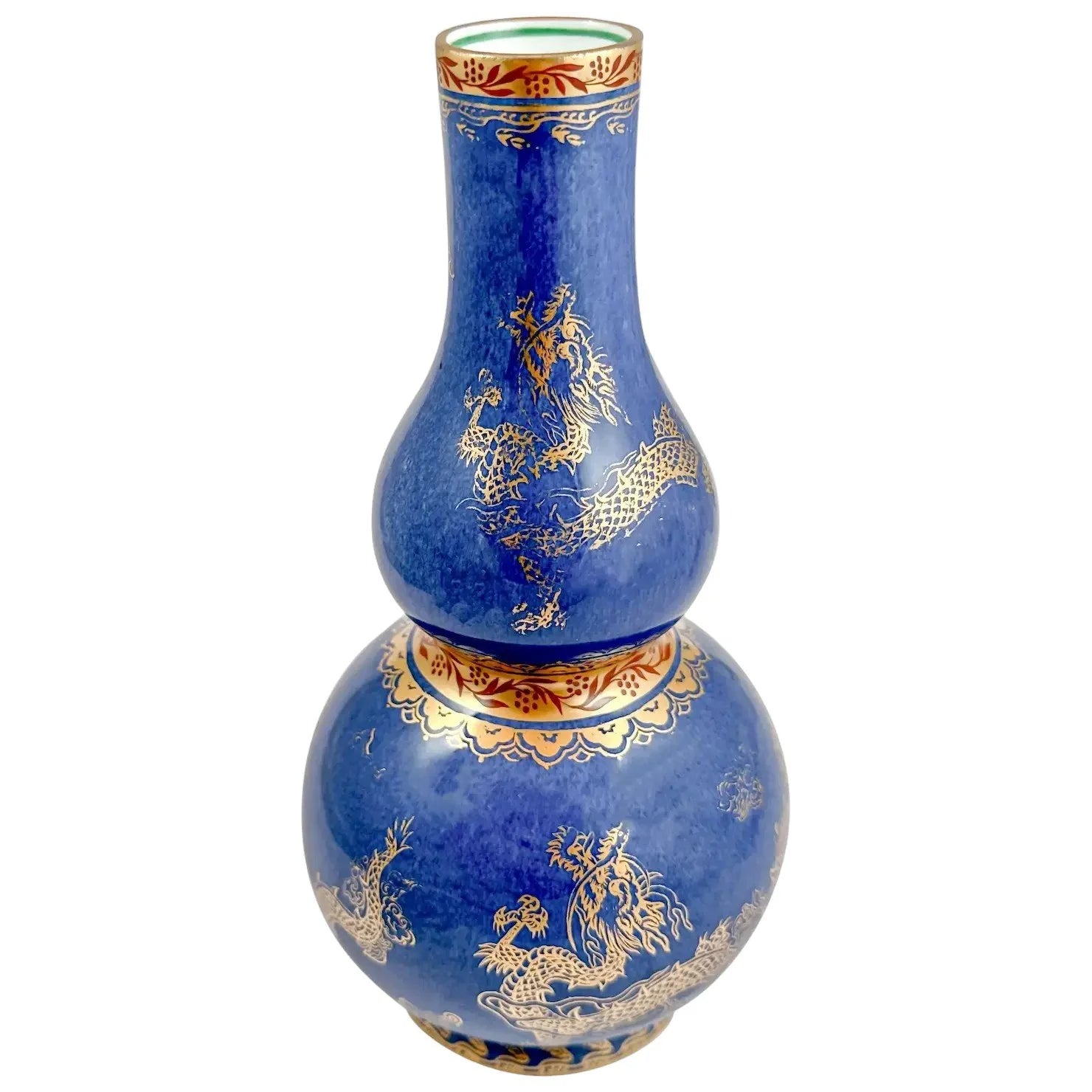 1900's Daisy Makeig-Jones for Wedgwood porcelain double gourd "Celestial Dragon" vase