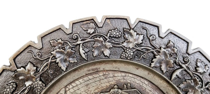 19th century "Das Große Fass im Heidelberger” Tun cast iron souvenir plate
