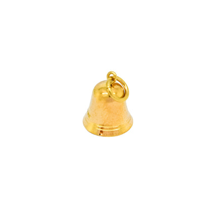 Vintage gold bell charm pendant