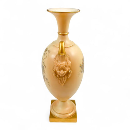 Royal Worcester blush ivory porcelain urn vase 1716 Art Nouveau 1903