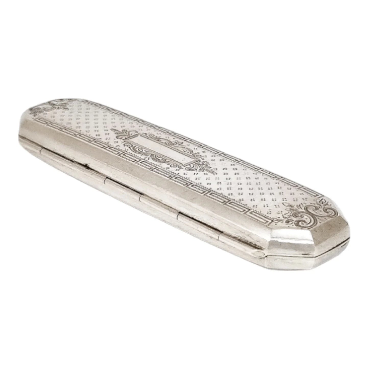 1880's Dutch silver spectacle glasses case in Neoclassical style
