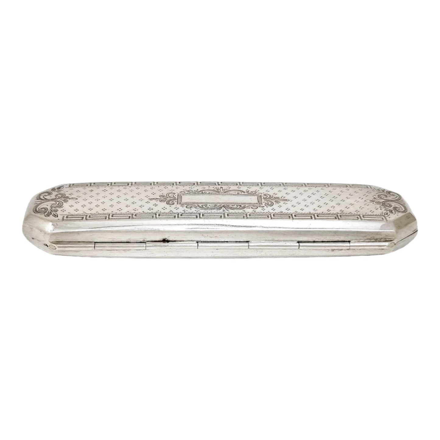1880's Dutch silver spectacle glasses case in Neoclassical style