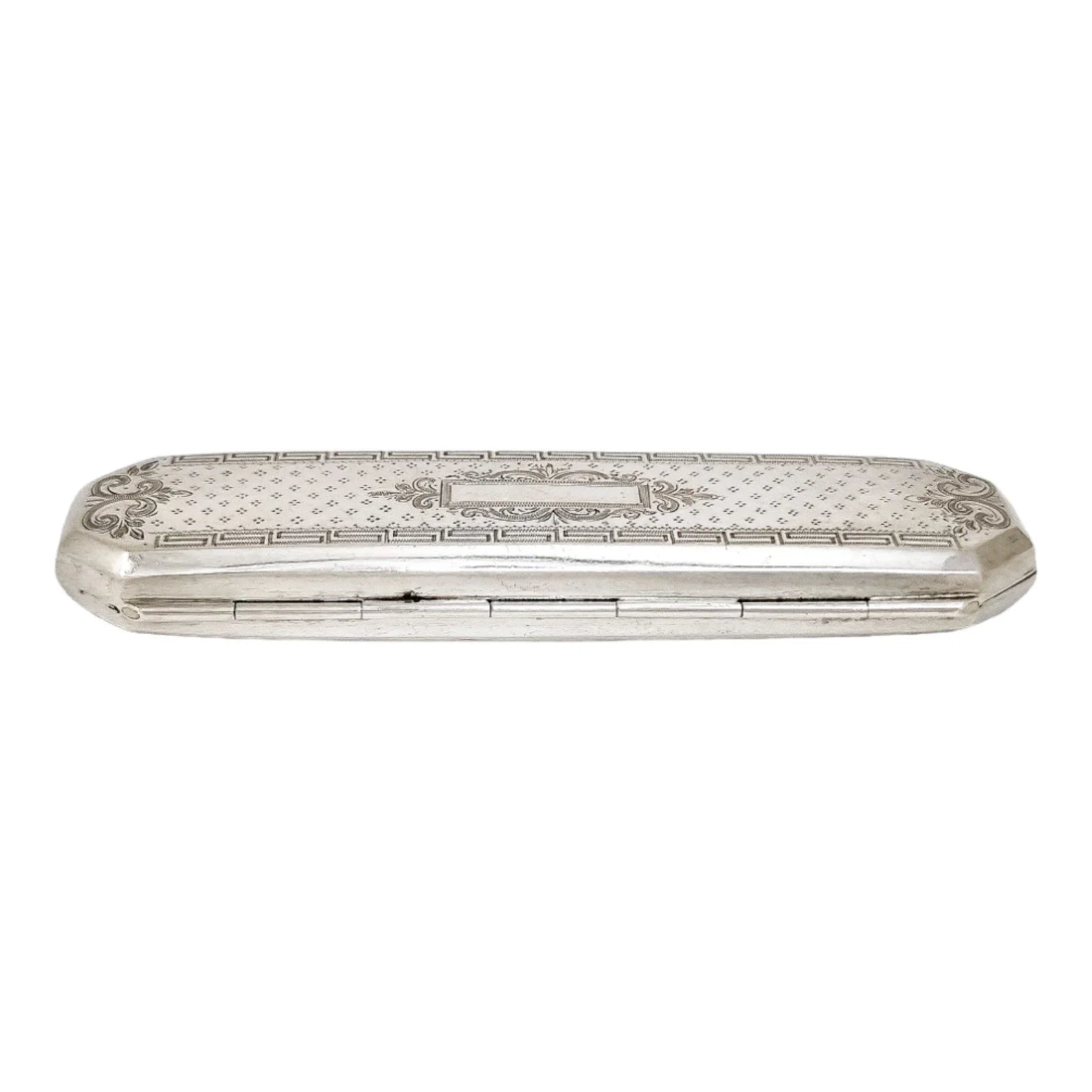 1880's Dutch silver spectacle glasses case in Neoclassical style
