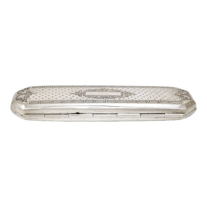 1880's Dutch silver spectacle glasses case in Neoclassical style