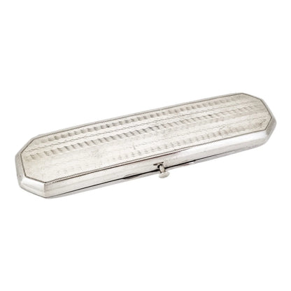 1880's Dutch silver spectacle glasses case in Neoclassical style
