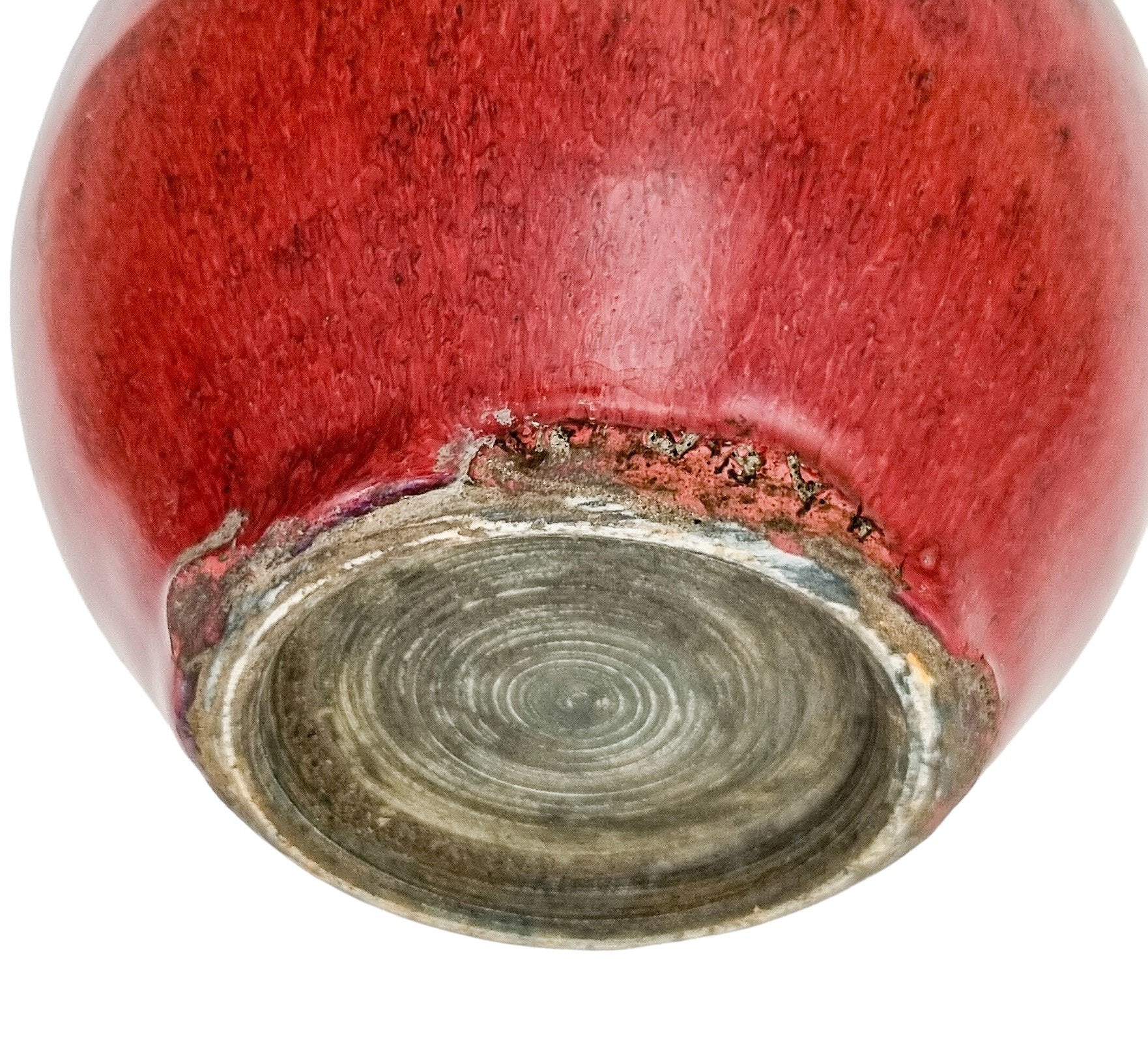 Chinese 19th Century sang de boeuf bottle Tianqiuping vase; flambe glazed porcelain