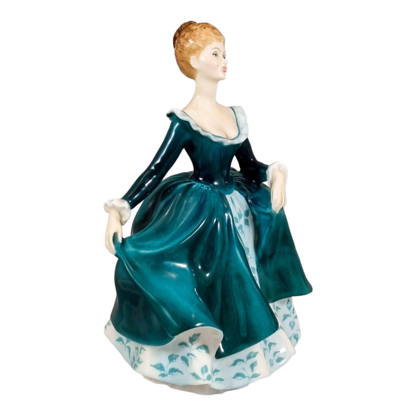 Royal Doulton porcelain figurine “Janine” HN2461, Lady in emerald green dress