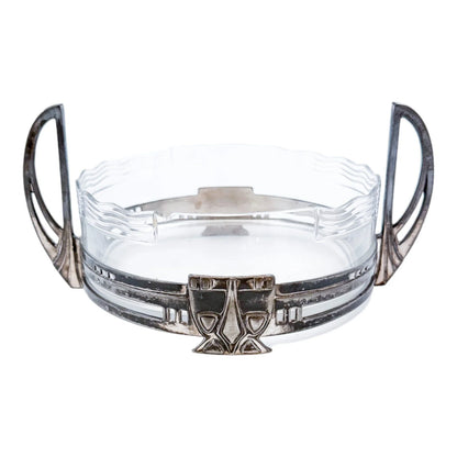 Jugendstil Art Nouveau WMF silver plated and glass centrepiece bowl / planter