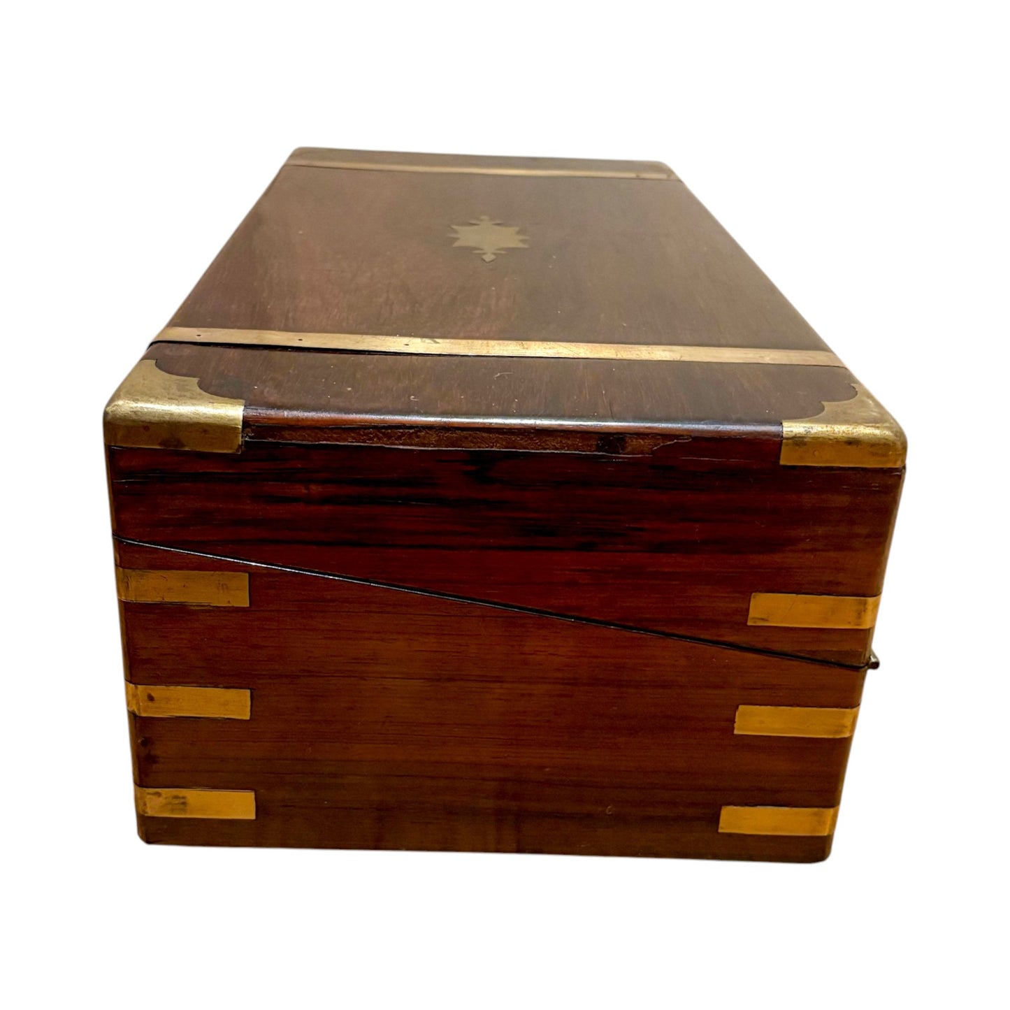 Victorian mahogany writing slope, secret drawers, working key