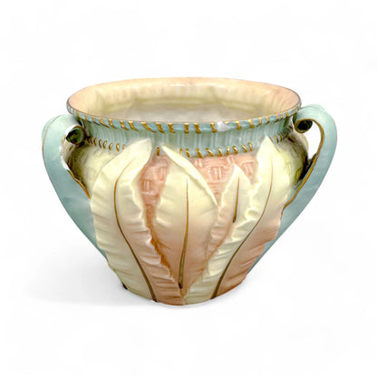 Art Nouveau Royal Worcester porcelain blush jardiniere / cache pot