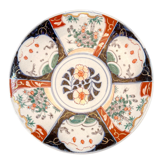 Japanese Meiji era Yamatoku kiln pottery Imari plate