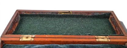 Victorian mahogany presentation case, brass cartouche