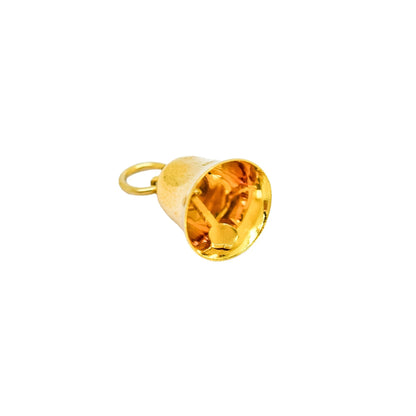 Vintage gold bell charm pendant