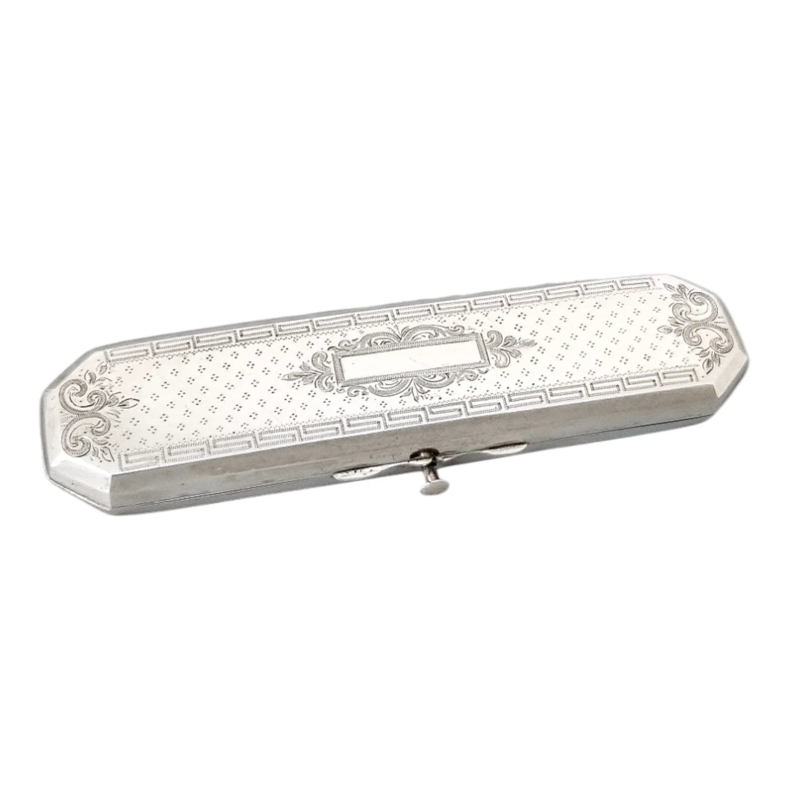 1880's Dutch silver spectacle glasses case in Neoclassical style