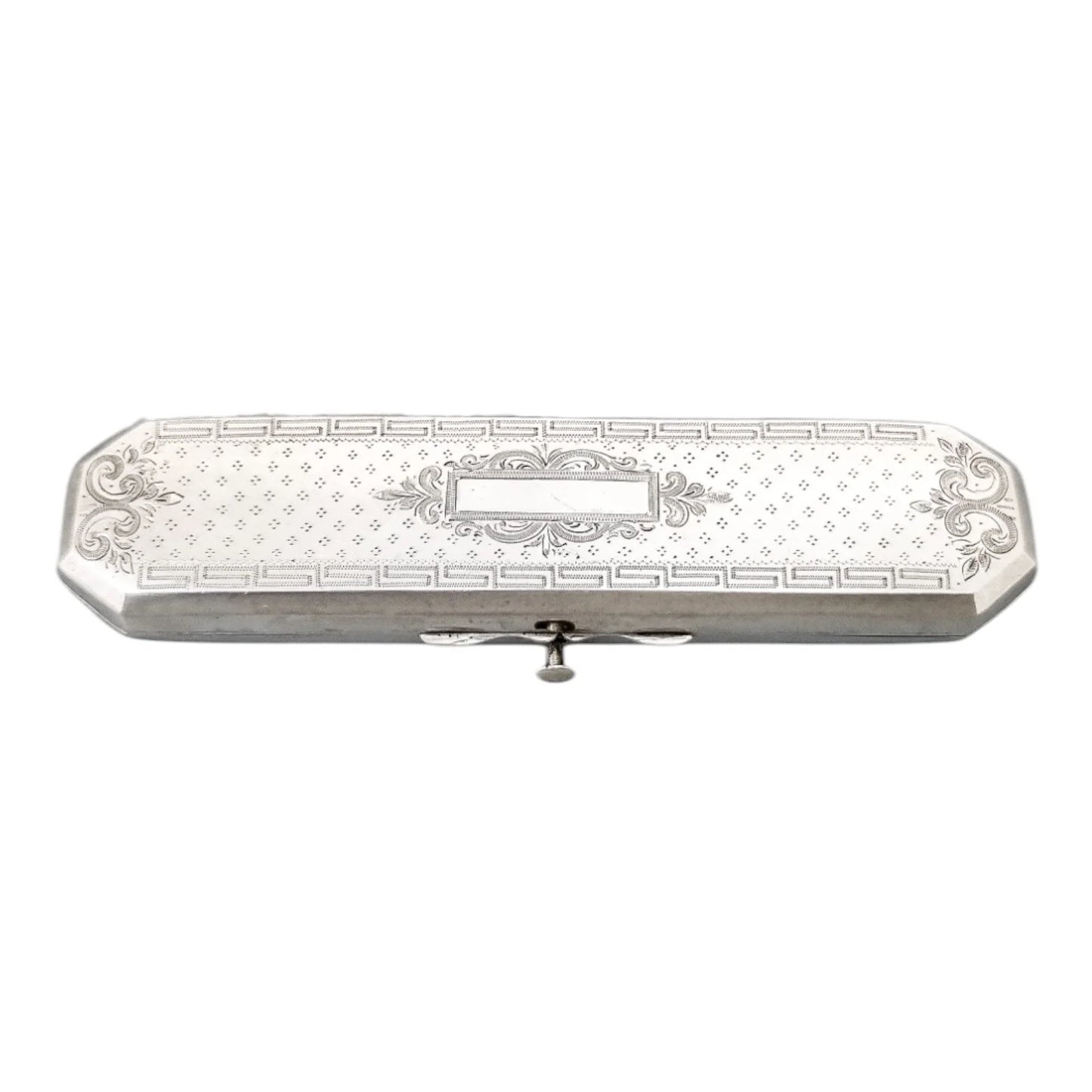 1880's Dutch silver spectacle glasses case in Neoclassical style