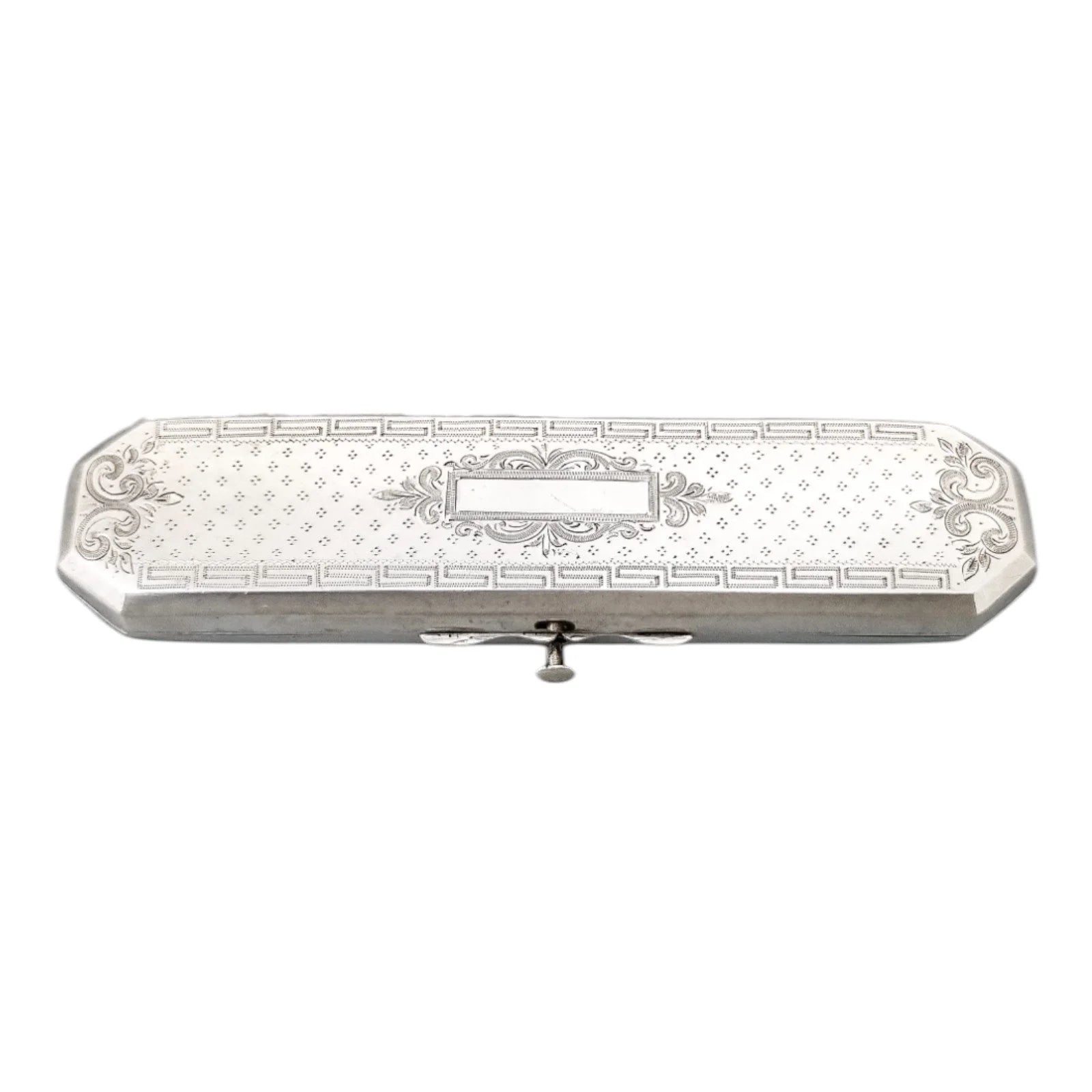 1880's Dutch silver spectacle glasses case in Neoclassical style