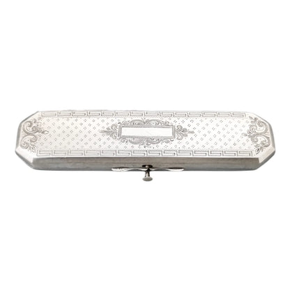 1880's Dutch silver spectacle glasses case in Neoclassical style