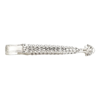 George III large fancy sterling silver sugar tongs with shell bowls, Stephen Adams