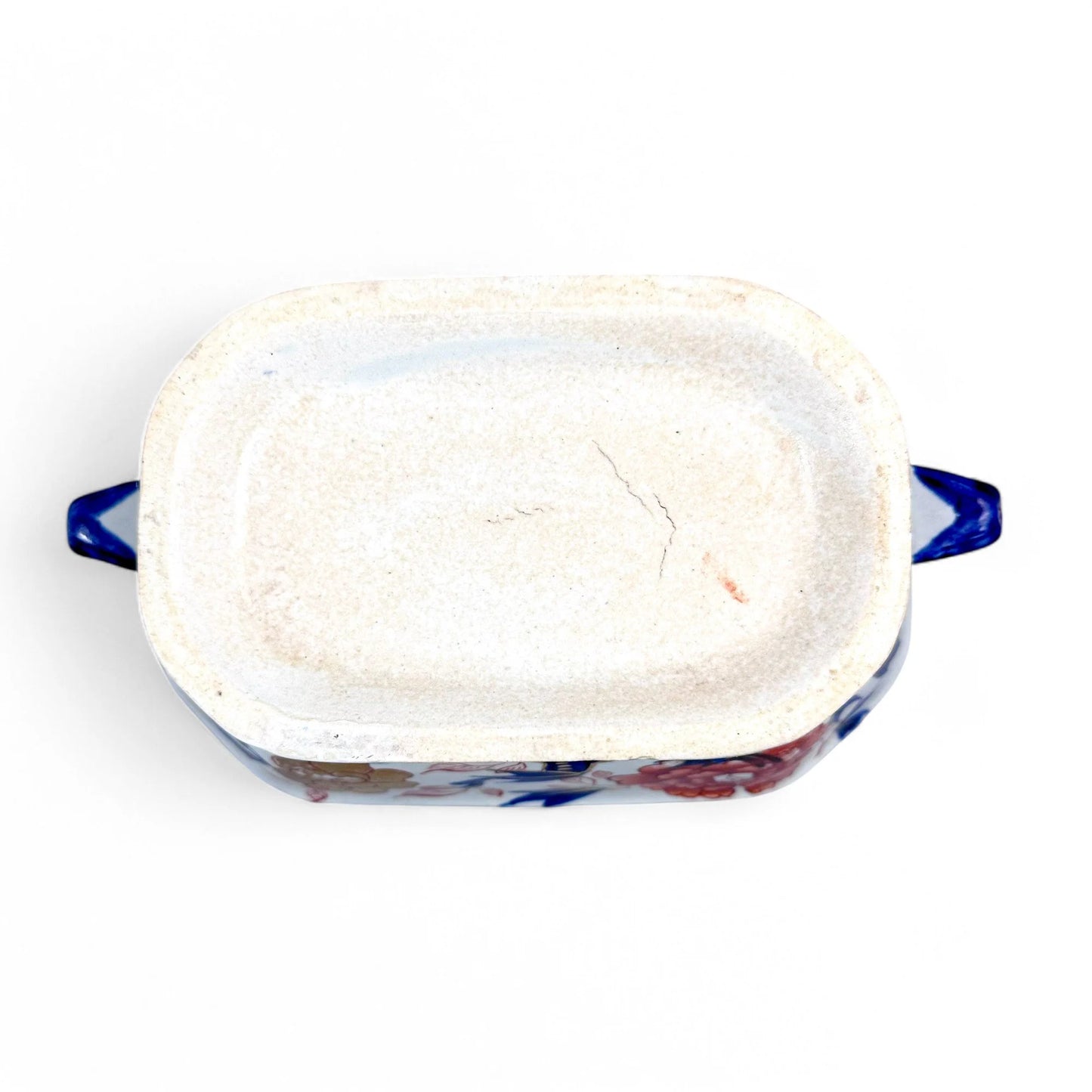 Rare Mason’s Ironstone sauce tureen, "Oyster Pattern" with turquoise base, hand-painted Regency period, circa 1815–1825