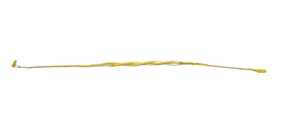 9ct yellow gold double herringbone chain bracelet with braided strands