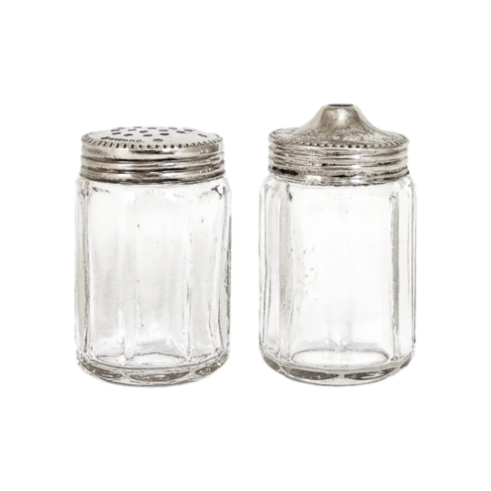 Art Deco sterling silver picnic travel size salt and pepper shakers