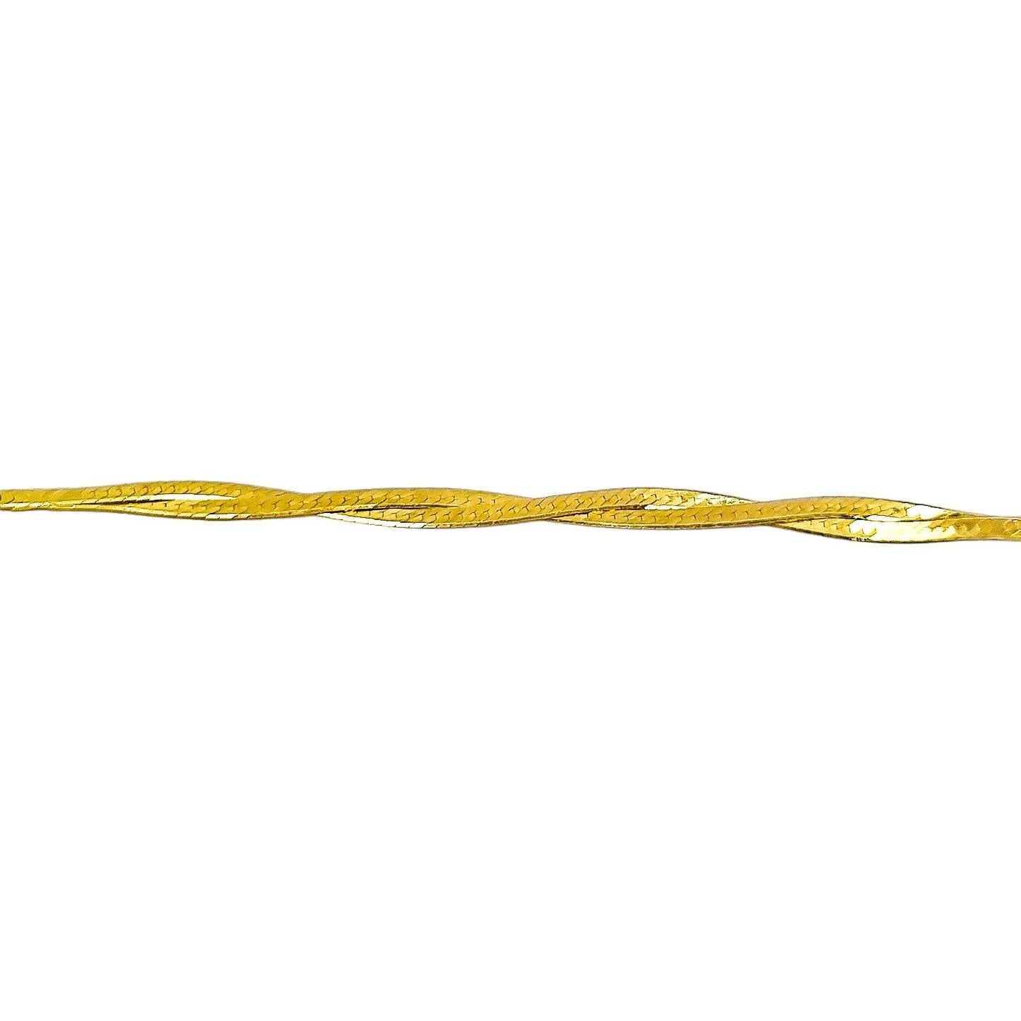 9ct yellow gold double herringbone chain bracelet with braided strands