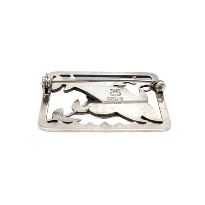Georg Jensen sterling silver Leaping Dolphins brooch 251