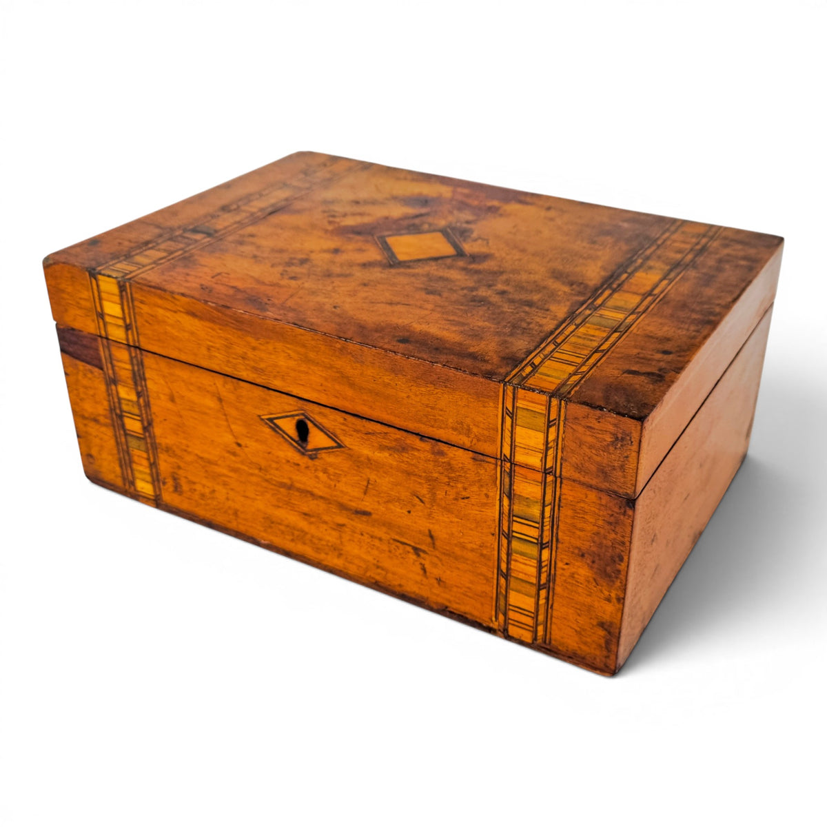 Georgian Tunbridge Ware marquetry jewellery box