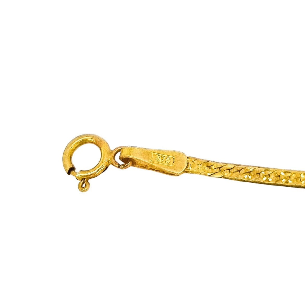9ct yellow gold double herringbone chain bracelet with braided strands
