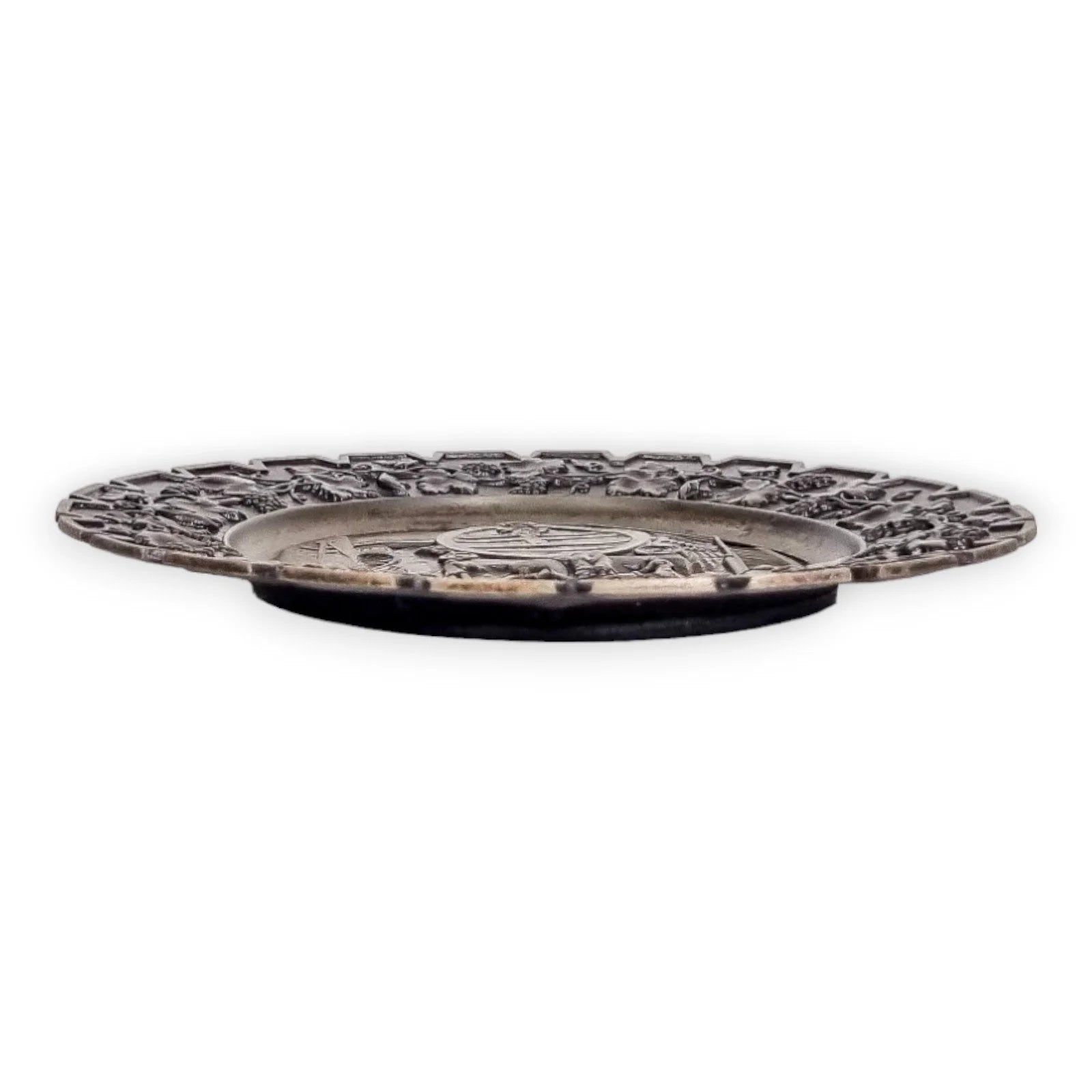 19th century "Das Große Fass im Heidelberger” Tun cast iron souvenir plate