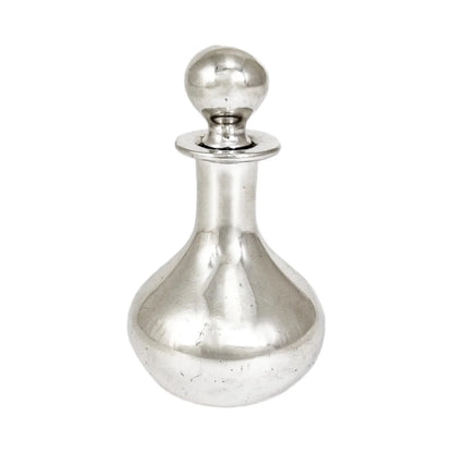1910's American perfume scent bottle with full sterling silver overlay
