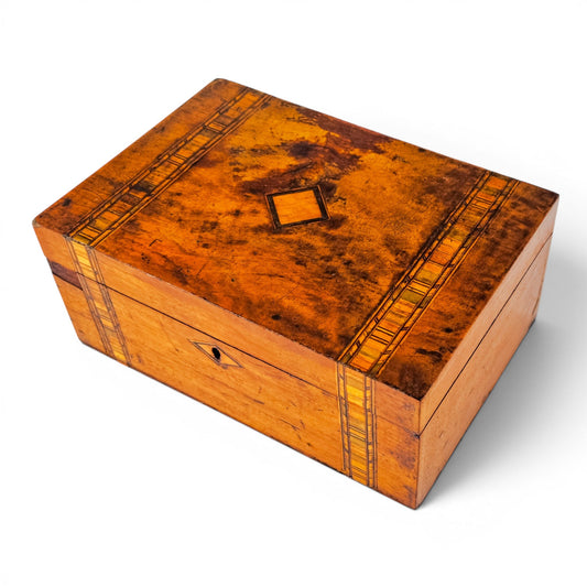 Georgian Tunbridge Ware marquetry jewellery box