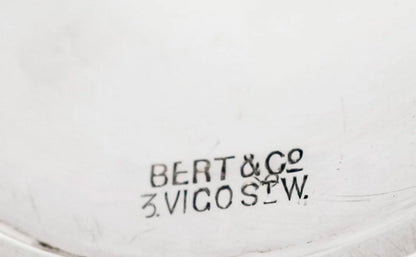 Edwardian sterling silver champagne glass dessert coupe, Bert & Co 1907